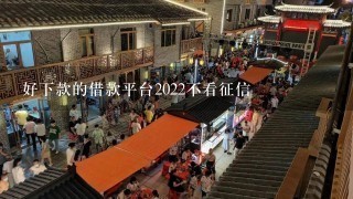 好下款的借款平台2022不看征信