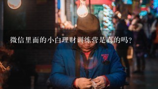 微信里面的小白理财训练营是真的吗？