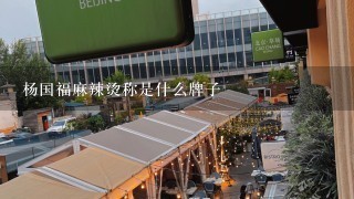 杨国福麻辣烫称是什么牌子