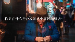 你想在什么行业或领域中开展加盟店？