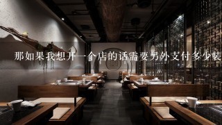 那如果我想开一个店的话需要另外支付多少装修费用呢