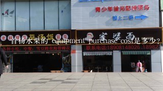 首杨水果的 equipment purchase cost是多少?